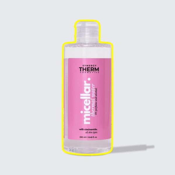 Apă micelară cu Niacinamidă și Betaină, Thermal Micellar Water, ce îndepărtează eficient machiajul și impuritățile fără a irita tenul