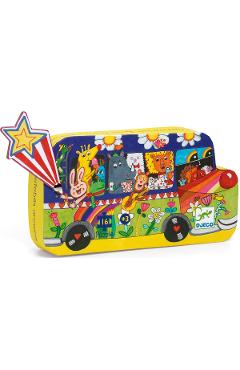 28056126-1-small-1.jpg Puzzle 16 piese. The Rainbow Bus. Autobuzul copilariei si al veseliei