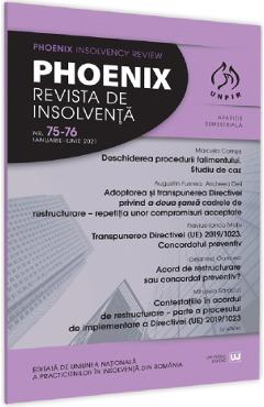 28057519-1-small-1.jpg Phoenix. Revista de insolventa. Nr.75-76 Ianuarie-Iunie 2021