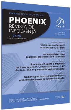 28057526-1-small-1.jpg Phoenix. Revista de insolventa. Nr.77-78 Iulie-Decembrie 2021