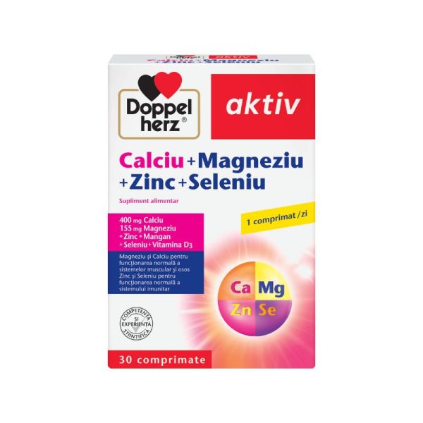 28439.jpg Calciu Magneziu Zinc Seleniu, 30 comprimate, Doppelherz