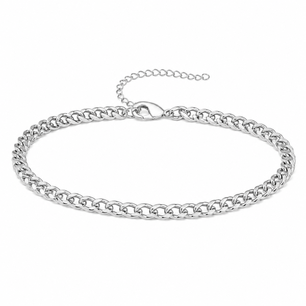 Bratara Cuban Slim Silver cu Argint
