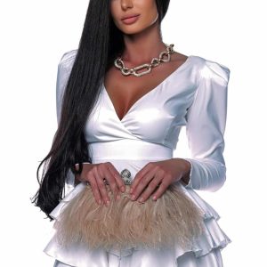 White Ruffle Dress
