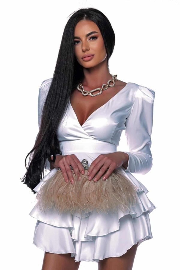 White Ruffle Dress