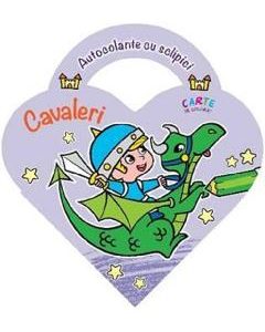 Carte de colorat: Cavaleri. Autocolante cu sclipici