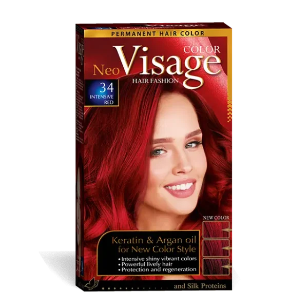 Visage Vopsea de par Neo Keratin & Argan Oil 34 Intensive Red