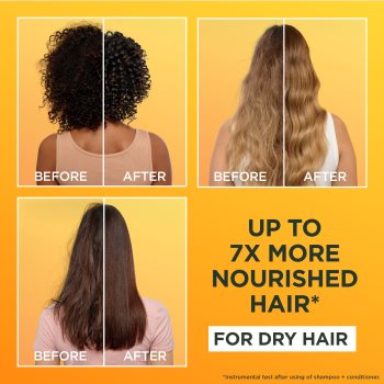 Garnier Fructis Banana Hair Food sampon hranitor pentru par uscat