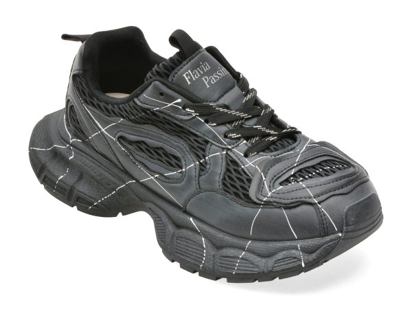 Pantofi sport FLAVIA PASSINI negri, 2177, din piele ecologica