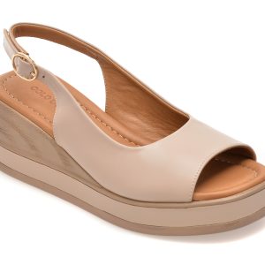 Sandale GOLD DEER gri, 22072, din piele naturala