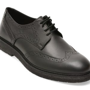Pantofi eleganti OTTER negri, PLT2, din piele naturala