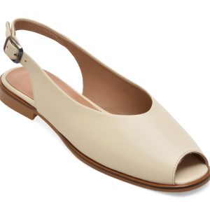 Sandale GOLD DEER bej, 420928, din piele naturala