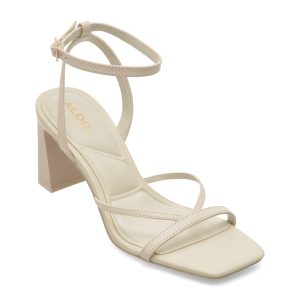 Sandale elegante ALDO albe, STELLARE 121, din piele naturala