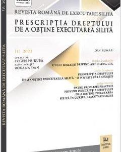 Revista romana de executare silita Nr.1 din 2025