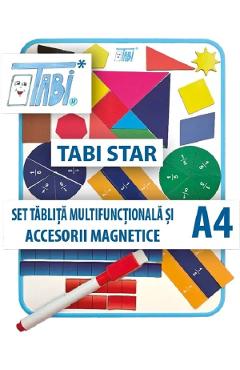 44808701-1-small-1.jpg Set tablita multifunctionala A4 cu accesorii magnetice si folii transparente. Tabi Star