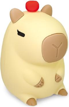Lampa de noapte. Capybara cu buton rosu