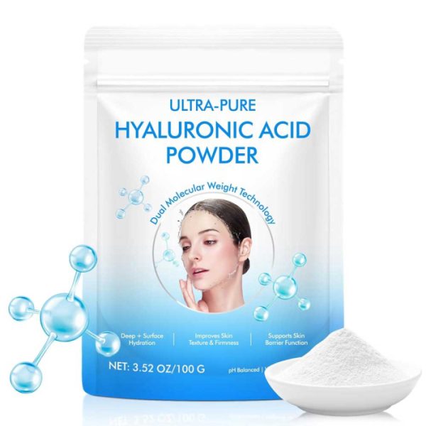 457753.jpg Pudra Acid Hialuronic 100% Pura pentru Hidratare Intensa, Efect Anti-Rid, 100 g