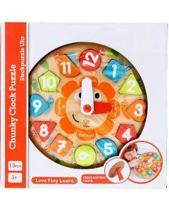Puzzle din lemn. Ceas de jucarie