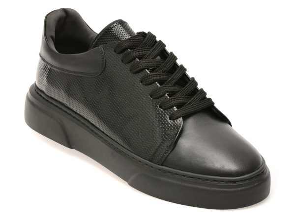 Pantofi sport LOST negri, LST111, din piele naturala