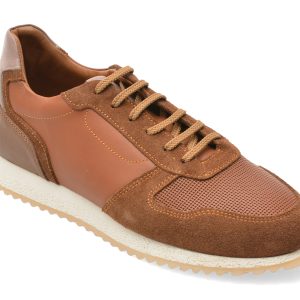 Pantofi sport OTTER maro, G200, din piele naturala