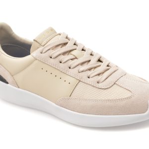 Pantofi sport GEOX bej, D659JA, din piele naturala