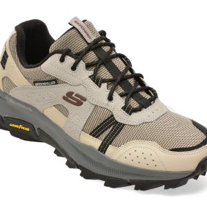 Pantofi sport SKECHERS gri, EQUALIZER 5.0 TRAIL, din material textil si piele naturala