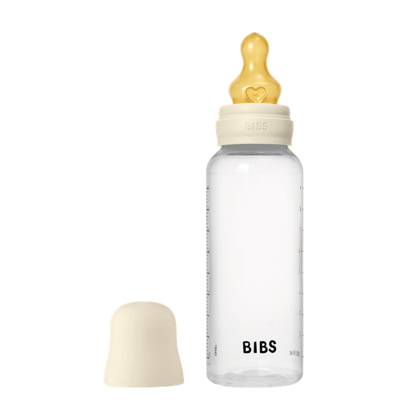 BIBS - Set complet biberon anticolici PP fara BPA, 270 ml, Latex, Ivory