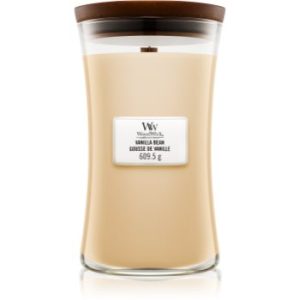 Woodwick Vanilla Bean lumânare parfumată cu fitil din lemn