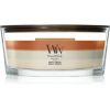 Woodwick Trilogy Vanilla Embers lumânare parfumată cu fitil din lemn
