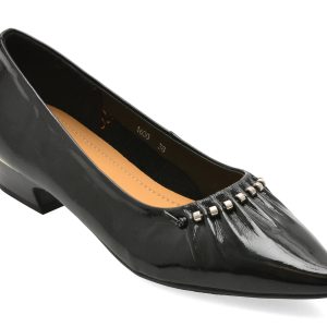 Pantofi eleganti EPICA negri, 1600, din piele naturala lacuita