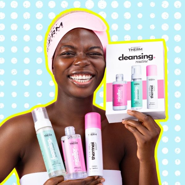 Set curățare CLEANSING ROUTINE rutină completă de demachiere și curățare a tenului cu apă micelară, cleanser spumant și spray cu apă termală
