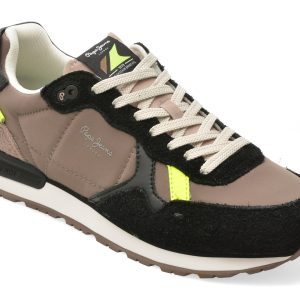 Pantofi sport PEPE JEANS negri, MS40005, din material textil