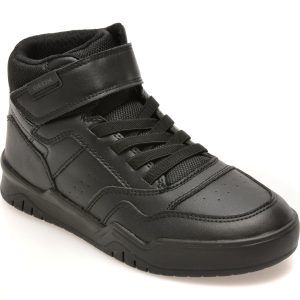 Ghete GEOX negre, J367RF, din piele ecologica