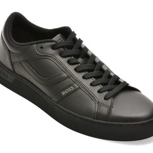 Pantofi sport BOSS negri, 2636, din piele ecologica