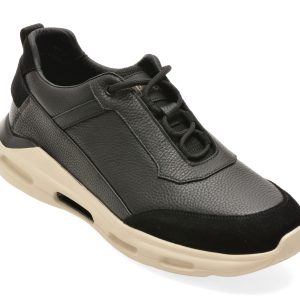 Pantofi sport EPICA negri, T26128, din piele naturala