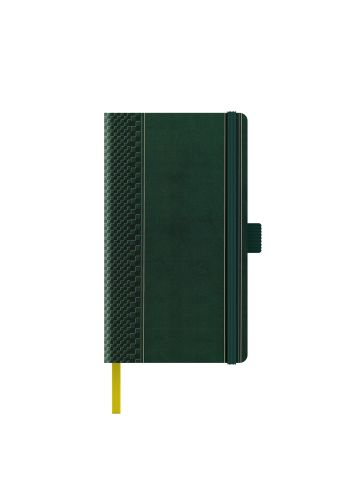 6423967041444.jpg Agenda nedatata A5 Castelli, coperta rigida verde/auriu, elastic verde, dictando ivory