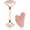 Zoë Ayla Rose Quartz Facial Roller And Gua Sha Tool set cadou faciale