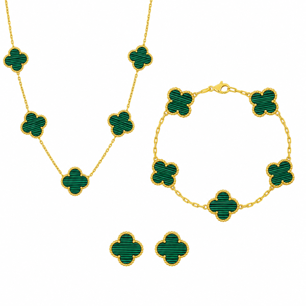 6a536dd3-6a01-4f60-9732-afdd68f9470c.png Set Bijuterii Colier,Bratara si Cercei Van Luxy Green Gold