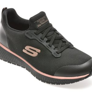 Pantofi sport SKECHERS negri, SQUAD SR, din material textil