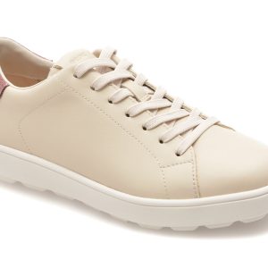Pantofi sport GEOX bej, D65PJC, din piele naturala