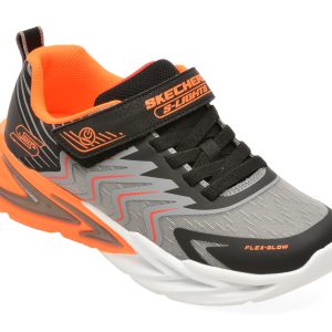 Pantofi sport SKECHERS gri, FLEX-GLOW ULTRA, din material textil