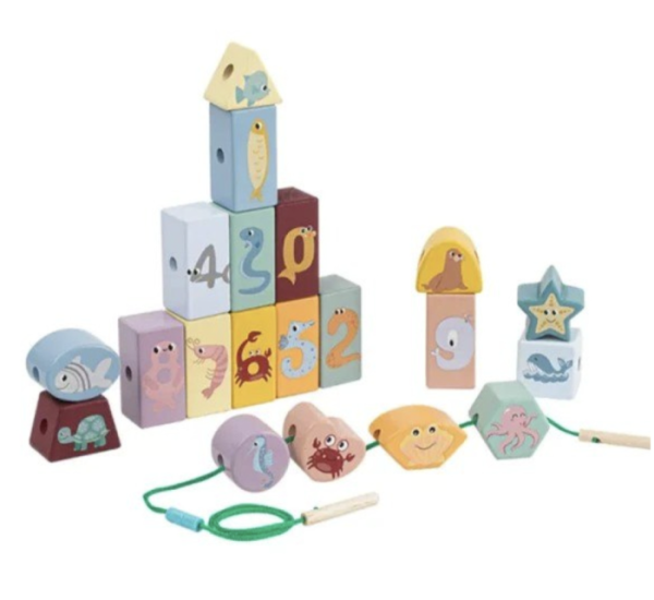 727067.png Joc Montessori cu Cuburi de Lemn de Construit si Snuruit, Animale si Cifre