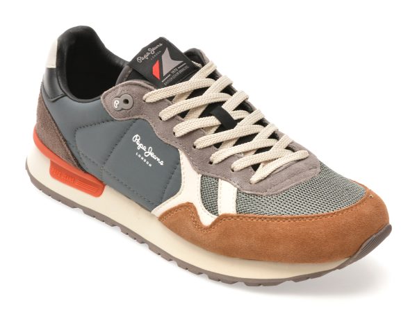 74934dcaf8283e425d08b25cf38b1a4d0b2ec61b54120fc8d192f067bca41a8d.jpeg Pantofi sport PEPE JEANS multicolor, MS40021, din material textil si piele naturala