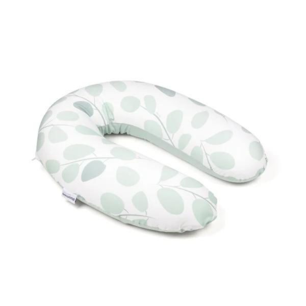 79.png Doomoo - Perna mare pentru gravide si bebelusi 3 in 1, bumbac organic Buddy Leaves Aqua Green