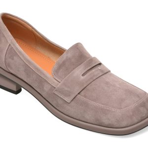 Mocasini GRYXX gri, A599, din piele intoarsa