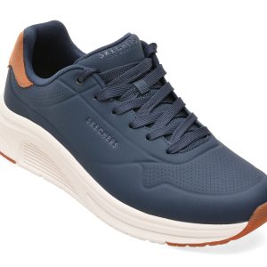 Pantofi sport SKECHERS bleumarin, UNO LITE 2, din piele ecologica