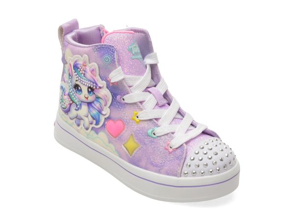 7f7ecc999cdd38f29b968598725e9605a22848a90176e24a7006b55c78bc705d.jpeg Ghete SKECHERS mov, TWI-LITES 2.0, din piele ecologica