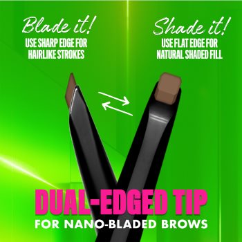 NYX Professional Makeup Blade & Shade creion pentru sprancene cu pensula