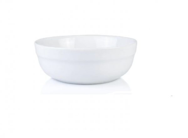 Bol pentru salata, Portelan, Alb, 18 cm, 1000 ml