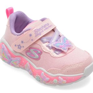 Pantofi sport SKECHERS roz, LIL BUTTERFLY BLISS, din material textil