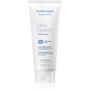 Missha Super Aqua 10 Hyaluronic Acid cremă hidratantă pentru curățare